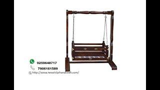 Shilpi Wooden Handmade Wood Cradle/Wooden Baby Product by Shilpi Handicraft