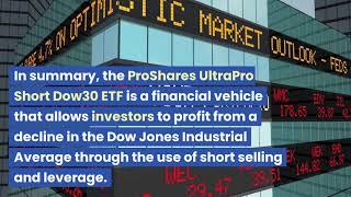 ProShares UltraPro Short Dow30 ETF: $SDOW #SDOW