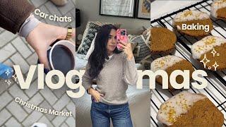 Vlogmas  my everyday make-up look, festive baking, shipyards christmas market