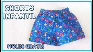 Como fazer shorts infantil passo a passo com molde grátis e fácil