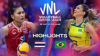  THA vs.  BRA - Quarter Finals | Highlights | Women's VNL 2024