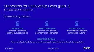 Routes to becoming a Fellow of the CIOB | Webinar | CIOB