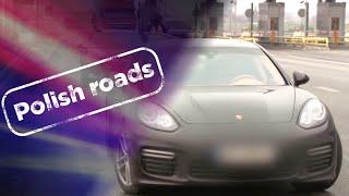 A Porsche driver who steals fuel on a motorway - Polish roads