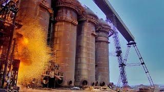 Redcar Steelworks Blast Furnace Demolition - Aerial Imaging by Sky Revolutions