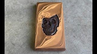 Casting a Copper Skull Trapped in a Copper Bar - The Growing Stack