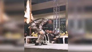 سقوط محمد رمضان علي مسرح دبي الامارات