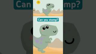  Can YOU Stomp Like A Dinosaur? #ColorfulSensoryVideos #DinosaursForKids #Shorts