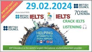 BRITISH COUNCIL IELTS LISTENING PRACTICE TEST - 29.02.2024