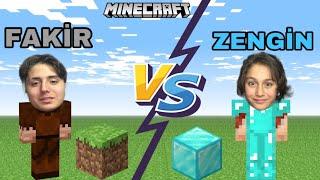 Abimle Minecraft ' ta Zengin Ve Fakir Hayatı Oynadık !!