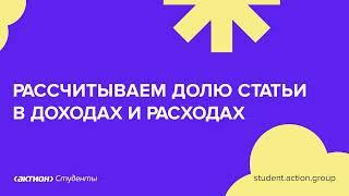 Скринкаст. Рассчитываем долю статьи в доходах и расходах