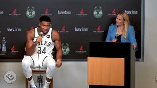 Giannis Antetokounmpo Speaks On Dikembe Mutombo Passing, Wedding  Memory, Damian Lillard, Olympics