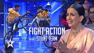 රෝද උඩ වැඩ දාන, සුපිරි වැඩ්ඩොන්ගෙ පට්ට වැඩ|Fight Action Stunt Team |Sri Lanka's GotTalent|SirasaTV