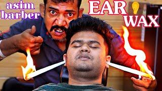 ear purifying by great asim barber | head shoulder massage with neck and spine crack asmr