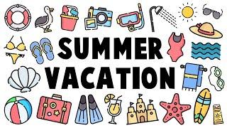 Summer Vacation Vocabulary | Summer Holiday | English Vocabulary