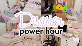 DISASTER Power Hour Clean With Me | Disaster Cleaning Motivation