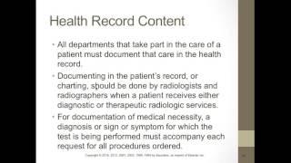 RADT 101 Health Records and Health Information Management
