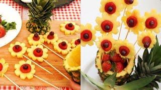 Super Fruits Decoration Ideas - Pineapple and Strawberry SunFlowers