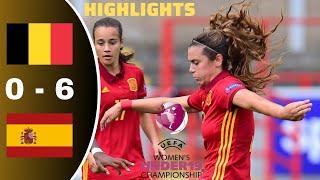 Belgium vs Spain | Women's European U19 Championship - Highlights & All Goals 2024