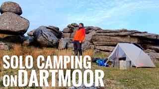 SOLO WILD CAMPING UK on Dartmoor (In not too BAD WEATHER either) (Naturehike Vik 1)