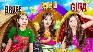 Poor Vs Rich Vs Giga Rich Student In Camp! Millionaire vs Broke Vacation