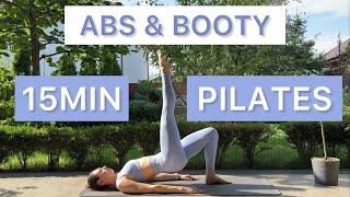 15MIN abs & booty hourglass Pilates // flat stomach & round booty // At-Home Pilates | Nina Fit