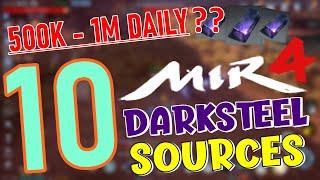 10 MIR4 DARKSTEEL SOURCES | MINE DARK STEEL 500K - 1M DAILY POSSIBLE KAYA?