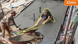 Floor construction, pouring concrete floor - NTD construction