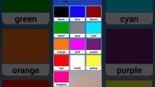 Colour name for children | kids learning colour name | colour name in english | kids abc #short