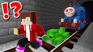 JJ and Mikey VS Horror Thomas Train CHALLENGE in Minecraft / Maizen Minecraft (13+)