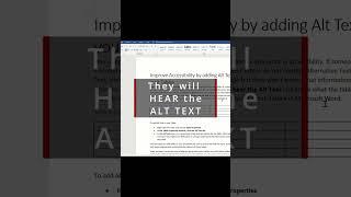 A Simple Tip to Make Your Word Document Accessible #msword #accessibility