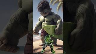Superheroes - Super baby surfing  All Characters #avengers #shorts #marvel