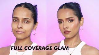 Full coverage Glam Look using products under ₹500