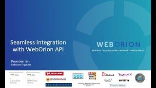 Seamless Integration with the WebOrion® API