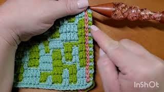 How to work a Slip Stitch around your finished project & work the corners