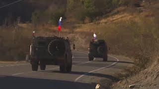 Russia peacekeepers in action in Kalbajar region