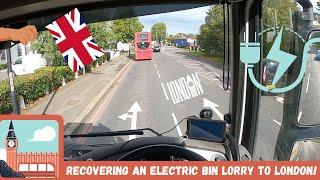 RECOVERING AN ELECTRIC BIN LORRY TO LONDON! UK HEAVY VEHICLE RECOVERY!