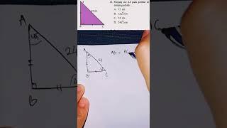 cara mengerjakan soal pythagoras perbandingan sudut segitiga istimewa #shorts #matematika #smp