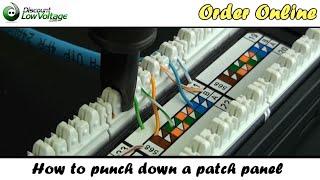 How to Punch Down a Network Ethernet Patch Panel