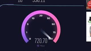 Тест скорости через SpeedTest провайдера R-Line