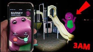 (BARNEY IS HAUNTED?!) CALLING BARNEY ON FACETIME AT 3AM | BARNEY FOUND IN A PLAY PLACE AT 3AM
