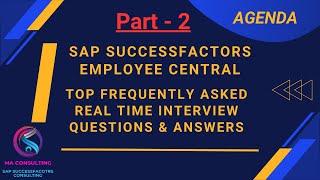 SAP SuccessFactors EC Real Time Implementation Scenario based Job Interview Ques & Ans 2024 | SAP-SF