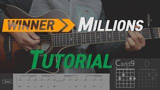 Millions Winner Guitar Tutorialㅣ위너 밀리언즈 어쿠스틱 스윗기타 레슨ㅣ Chord TAB cover 엠알 코드 타브악보커버