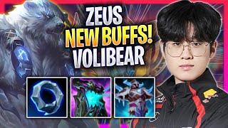 ZEUS TRIES VOLIBEAR WITH NEW BUFFS! - T1 Zeus Plays Volibear TOP vs Renekton! | Season 2024