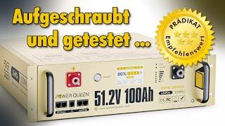 Interessanter 19 Zoll Rack-Akku mit Inverter-BMS und Touchscreen-Display von Power Queen! 