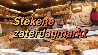 Groceries on the market of Stekene Belgium