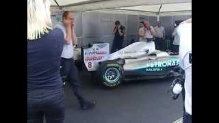 2011 Mercedes AMG Petronas F1 car start up and rev Goodwood 2011!!!!!!!!! Great Sound!!