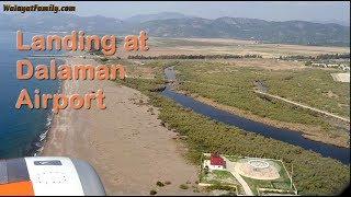 Landing at Dalaman Airport Turkey, Flying EasyJet Airbus A320 HD