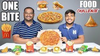 ONE BITE FOOD EATING CHALLENGE | One Bite Food Eating Competition | Food Challenge