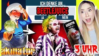 telefoniere niemals mit ANONYM wenn BEETLEJUICE 2 dran ist (kennt Akinator die GESTALT aus dem KINO)