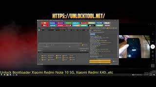 Unlock Bootloader Xiaomi MTK Redmi Note 10 5G  Redmi Note 10 Pro 5G Xiaomi K40 Gaming  By UnlockTool